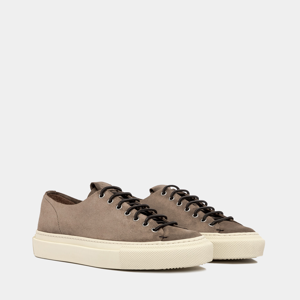 BUTTERO: SNEAKERS TANINO IN SUEDE TABACCO