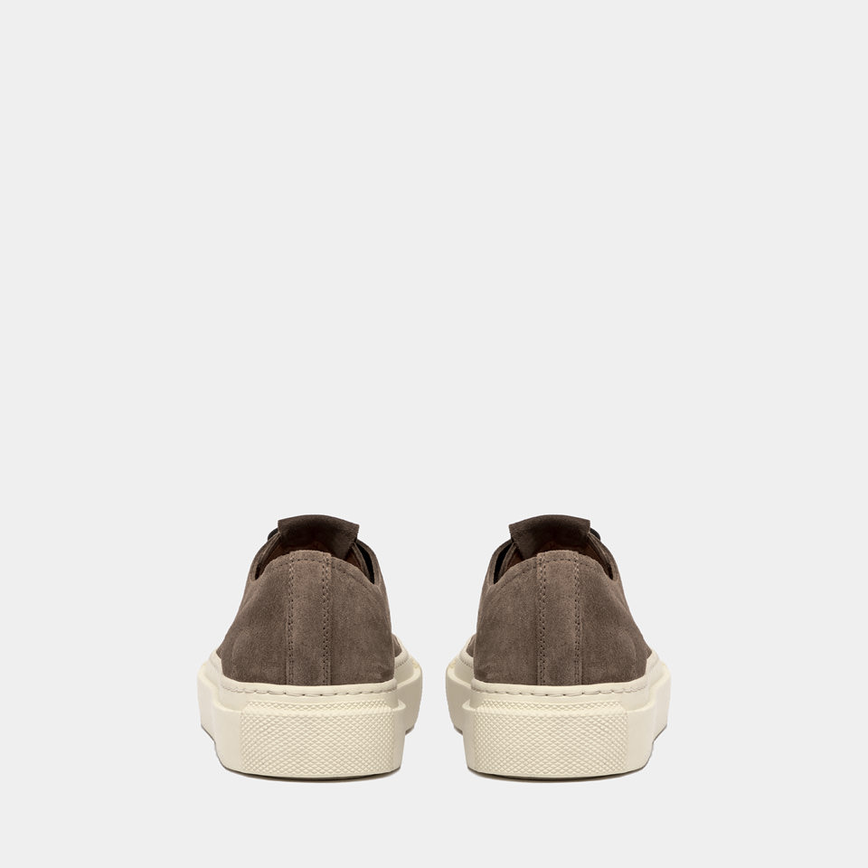 BUTTERO: TANINO SNEAKERS IN TOBACCO BROWN SUEDE 