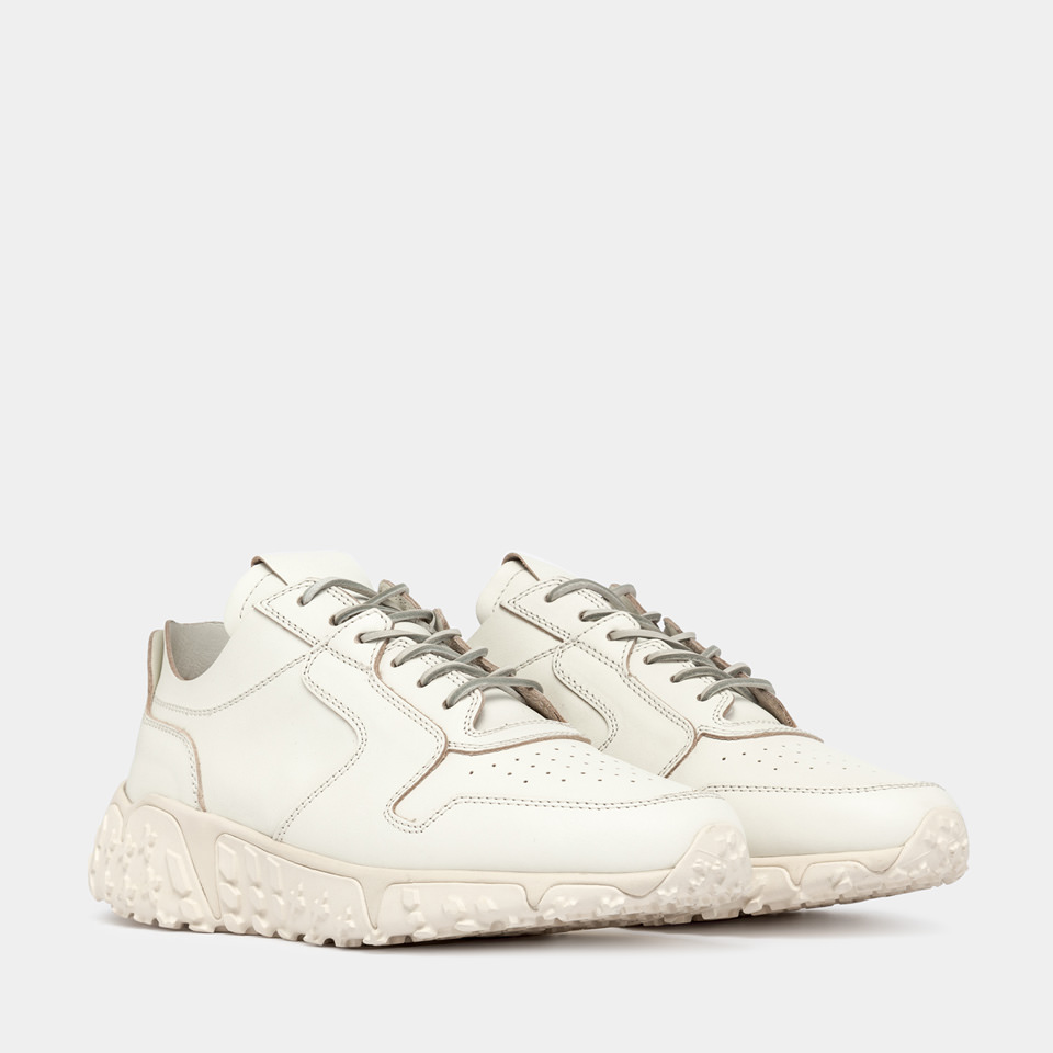BUTTERO: SNEAKERS VINCI X IN PELLE BIANCO