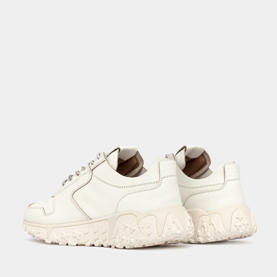 BUTTERO: SNEAKERS VINCI X IN PELLE BIANCO