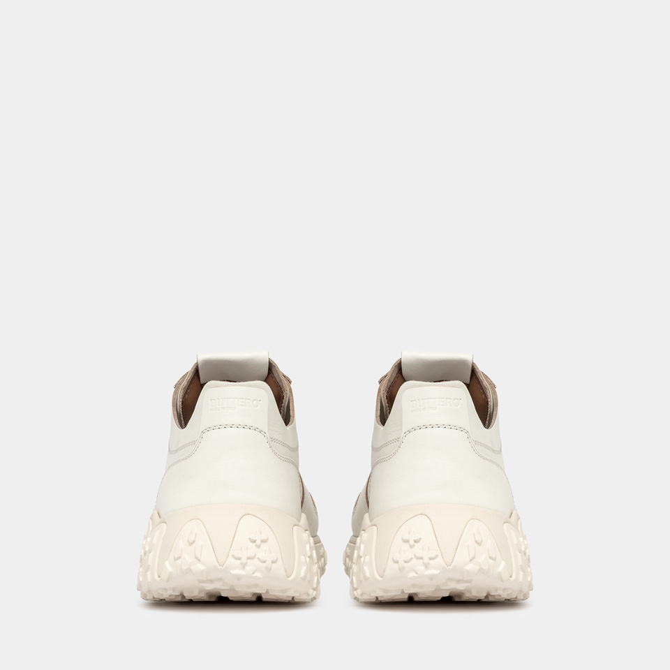 BUTTERO: SNEAKERS VINCI X IN PELLE BIANCO