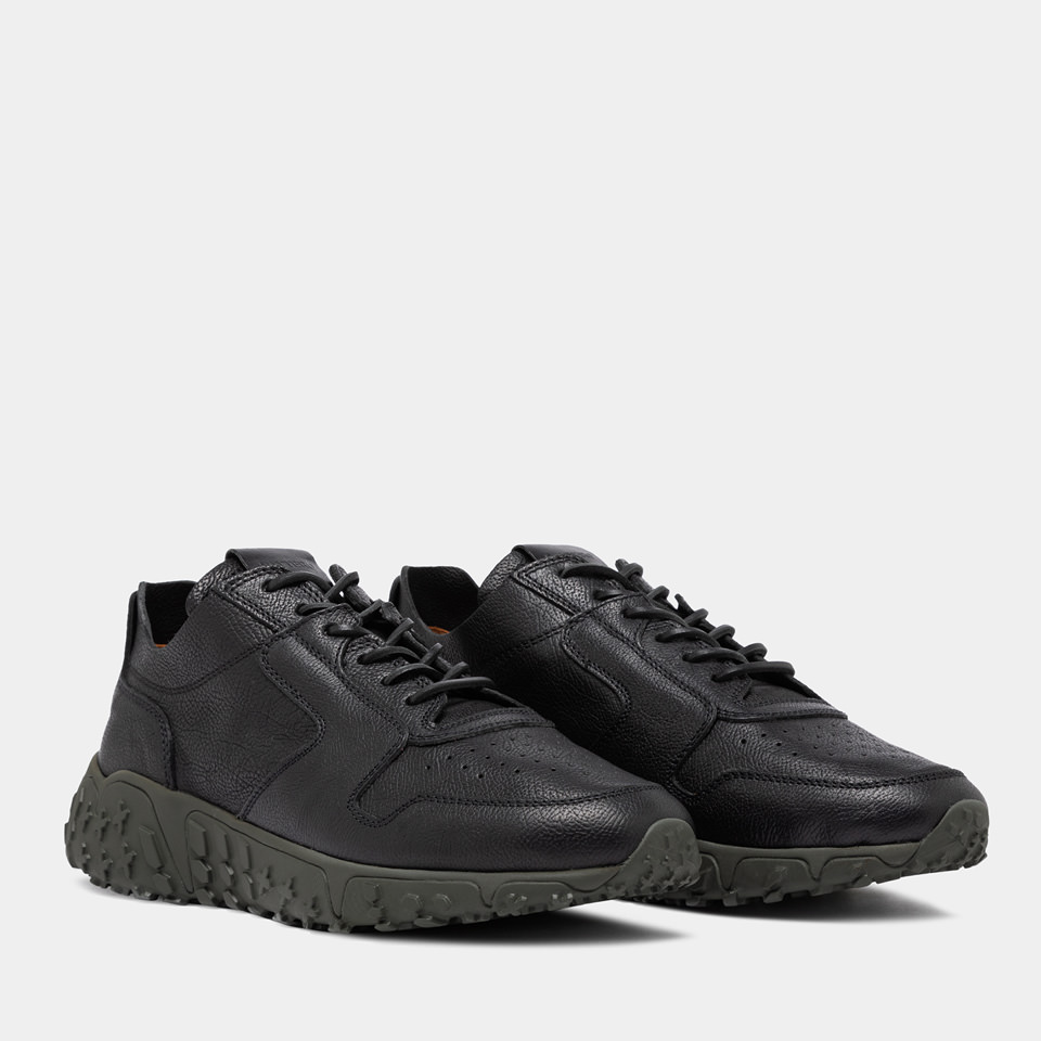 BUTTERO: VINCI X SNEAKERS IN BLACK LEATHER