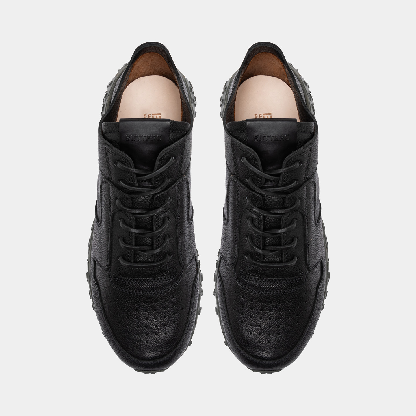 BUTTERO VINCI X SNEAKERS IN BLACK LEATHER B10540MOTSM-UG1/01