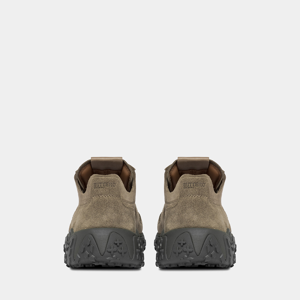 BUTTERO: VINCI X SNEAKERS IN LEAD GRAY SUEDE