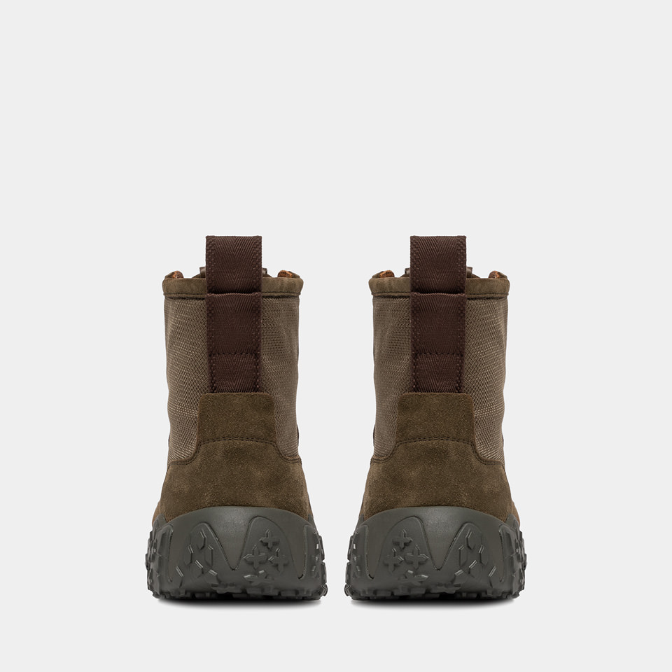 BUTTERO: BASKET VINCI X MID EN CUIR ET NYLON MILITAIRE
