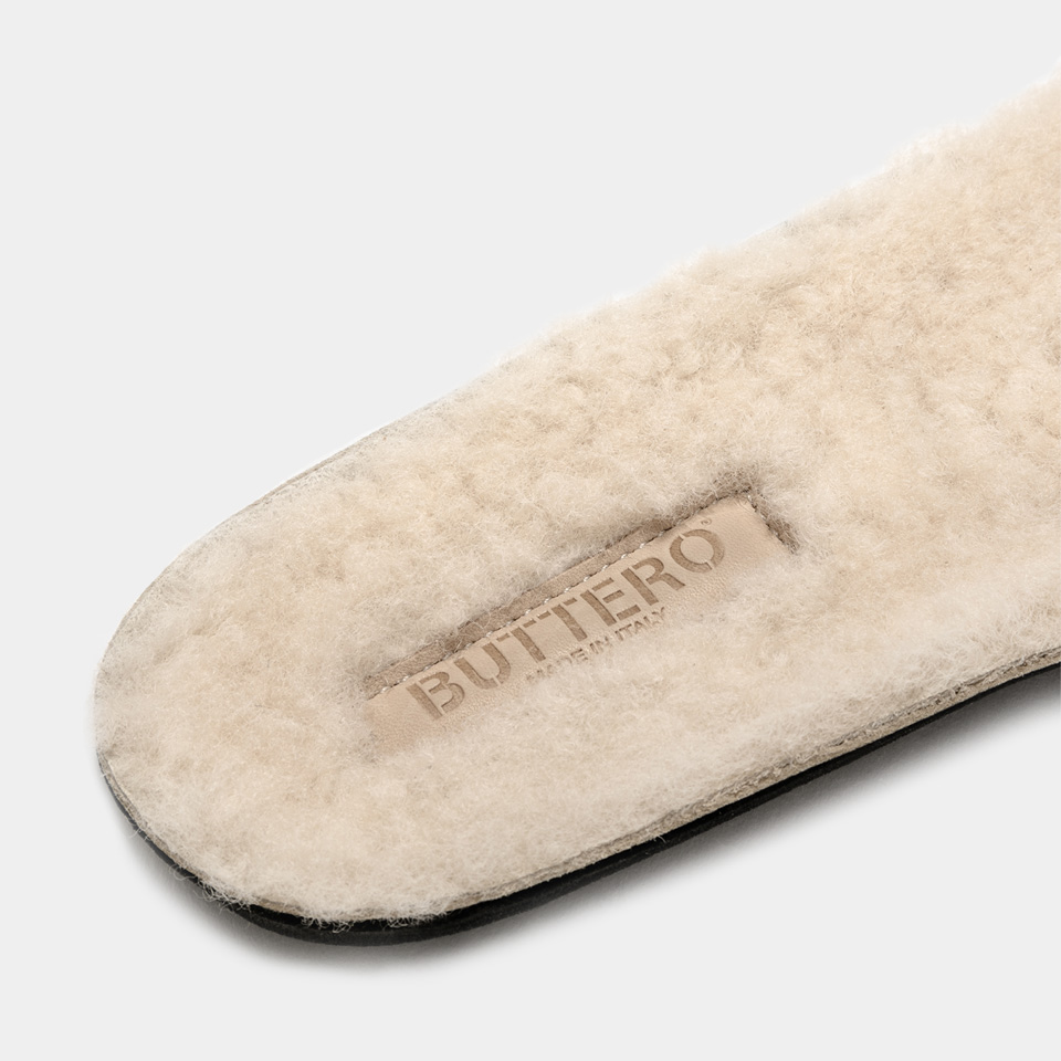 BUTTERO: SEMELLE EN SHEARLING STORIA POUR FEMME