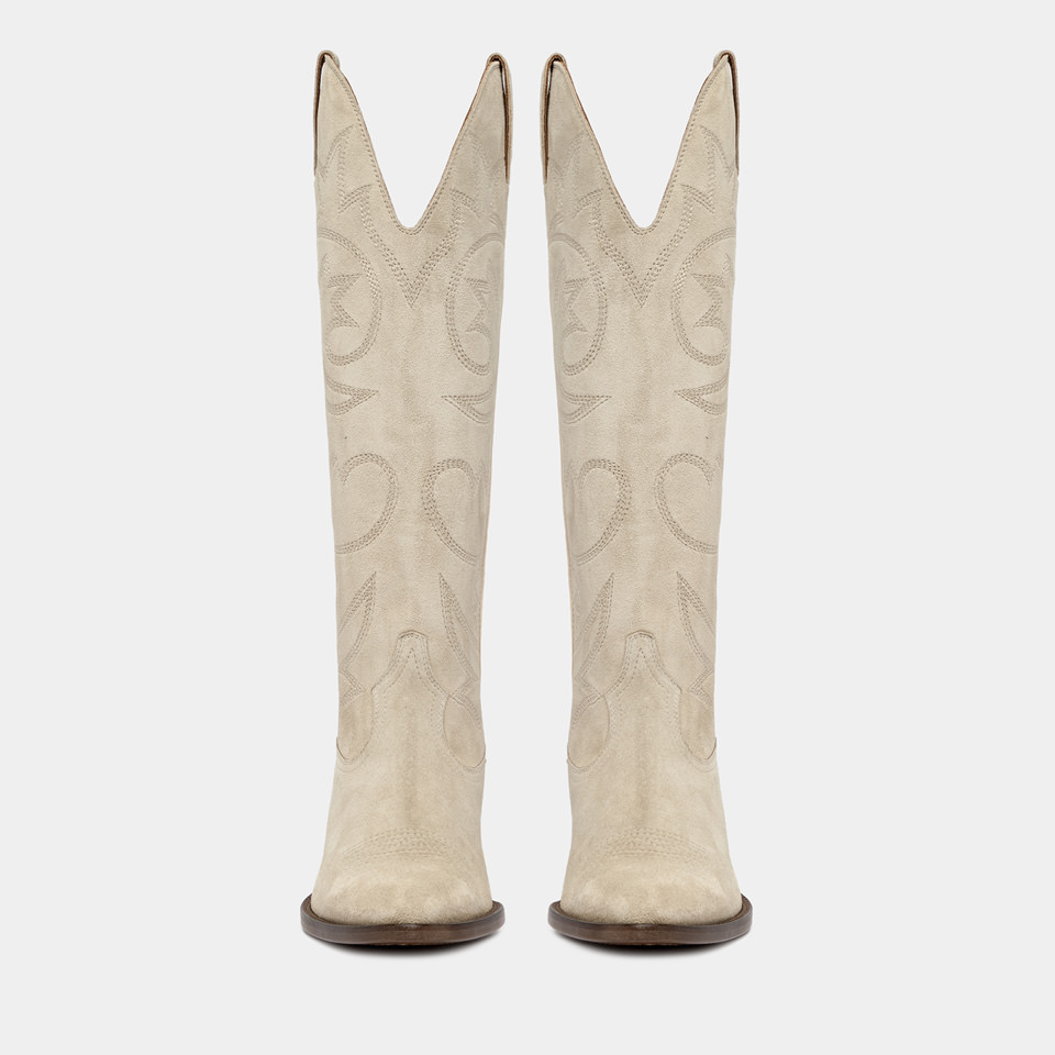 BUTTERO: ANNIE BOOTS IN COOKIE BROWN SUEDE