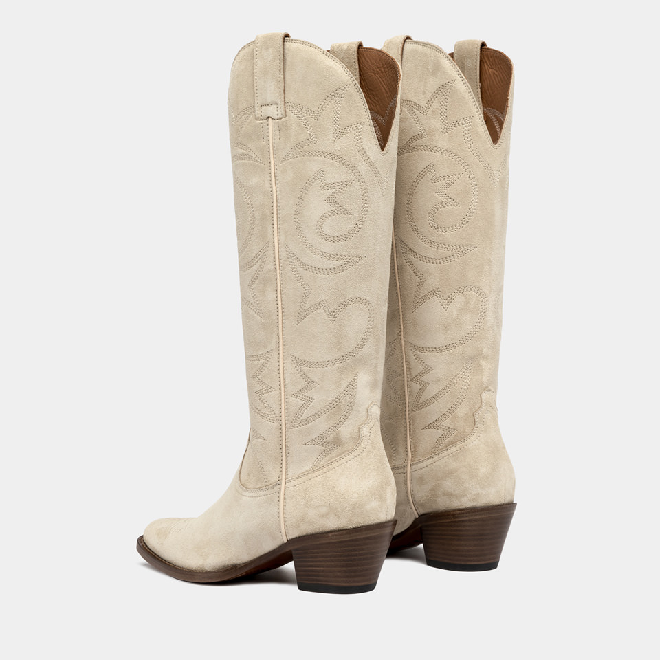 BUTTERO: ANNIE BOOTS IN COOKIE BROWN SUEDE