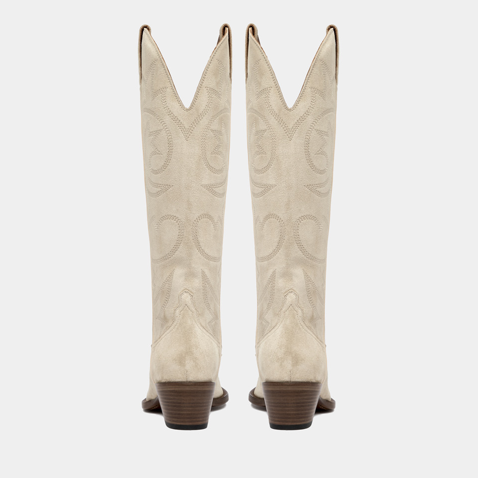 BUTTERO: ANNIE BOOTS IN COOKIE BROWN SUEDE