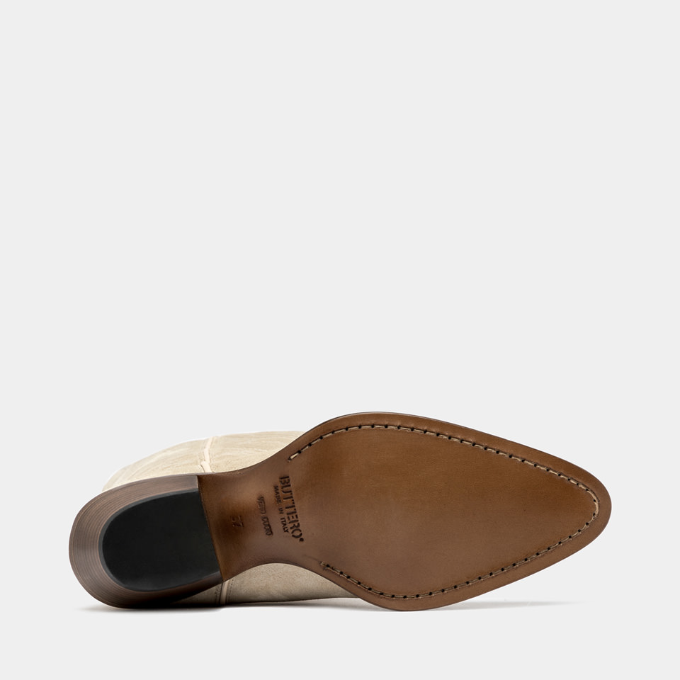 BUTTERO: ANNIE BOOTS IN COOKIE BROWN SUEDE