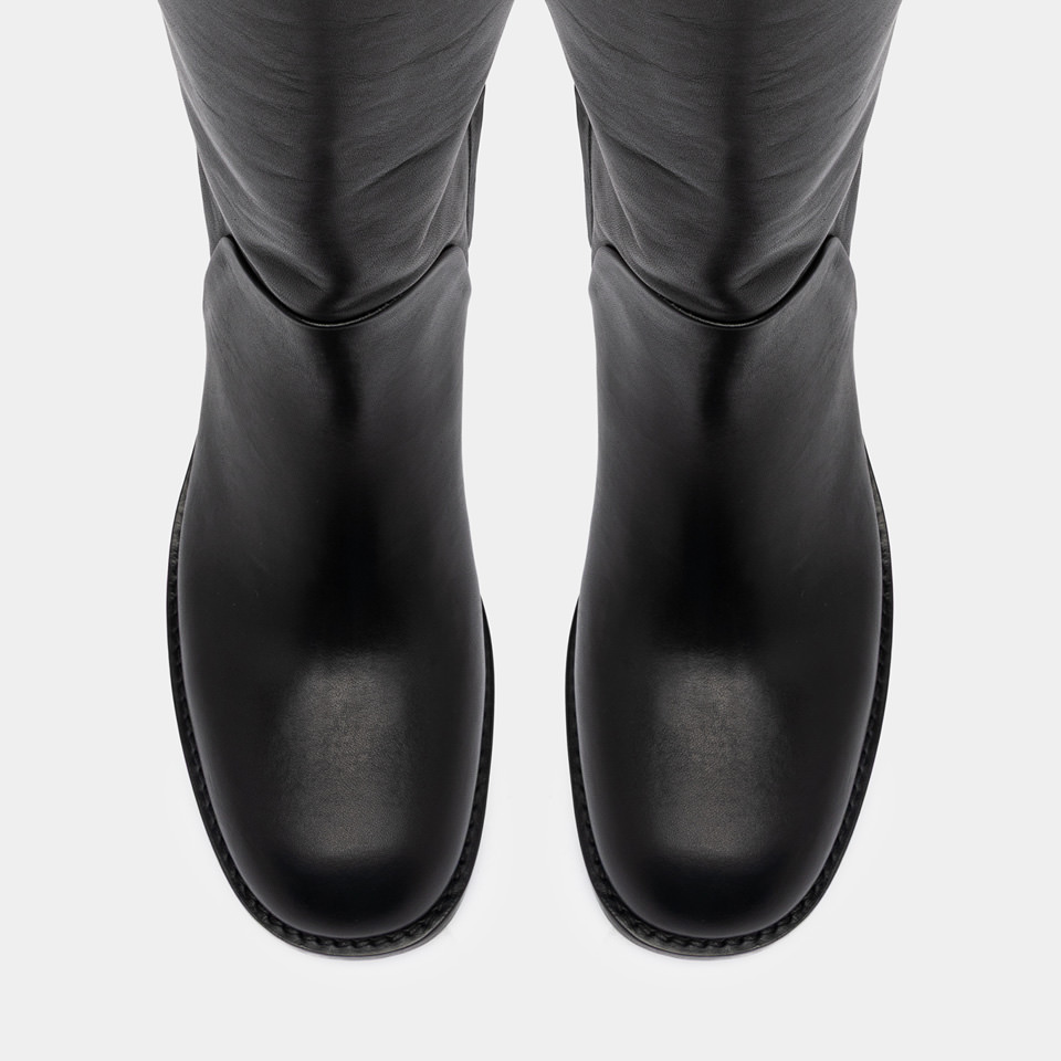 BUTTERO: BOLGHERI BOOTS IN BLACK LEATHER 