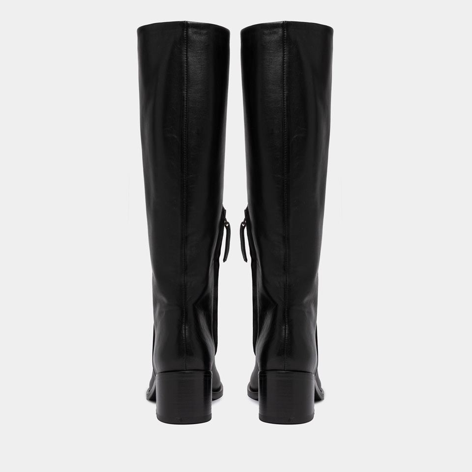 BUTTERO: BOLGHERI BOOTS IN BLACK LEATHER 
