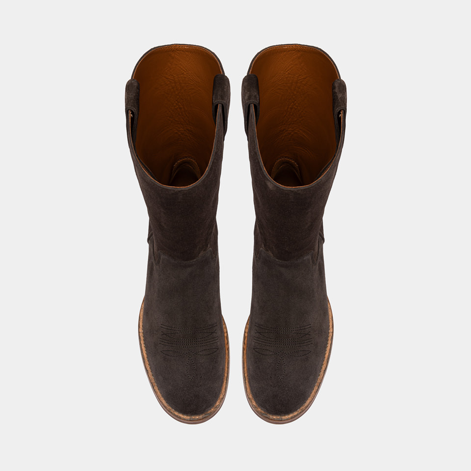 BUTTERO: CHIANTI BOOTS IN MOKA BROWN SUEDE
