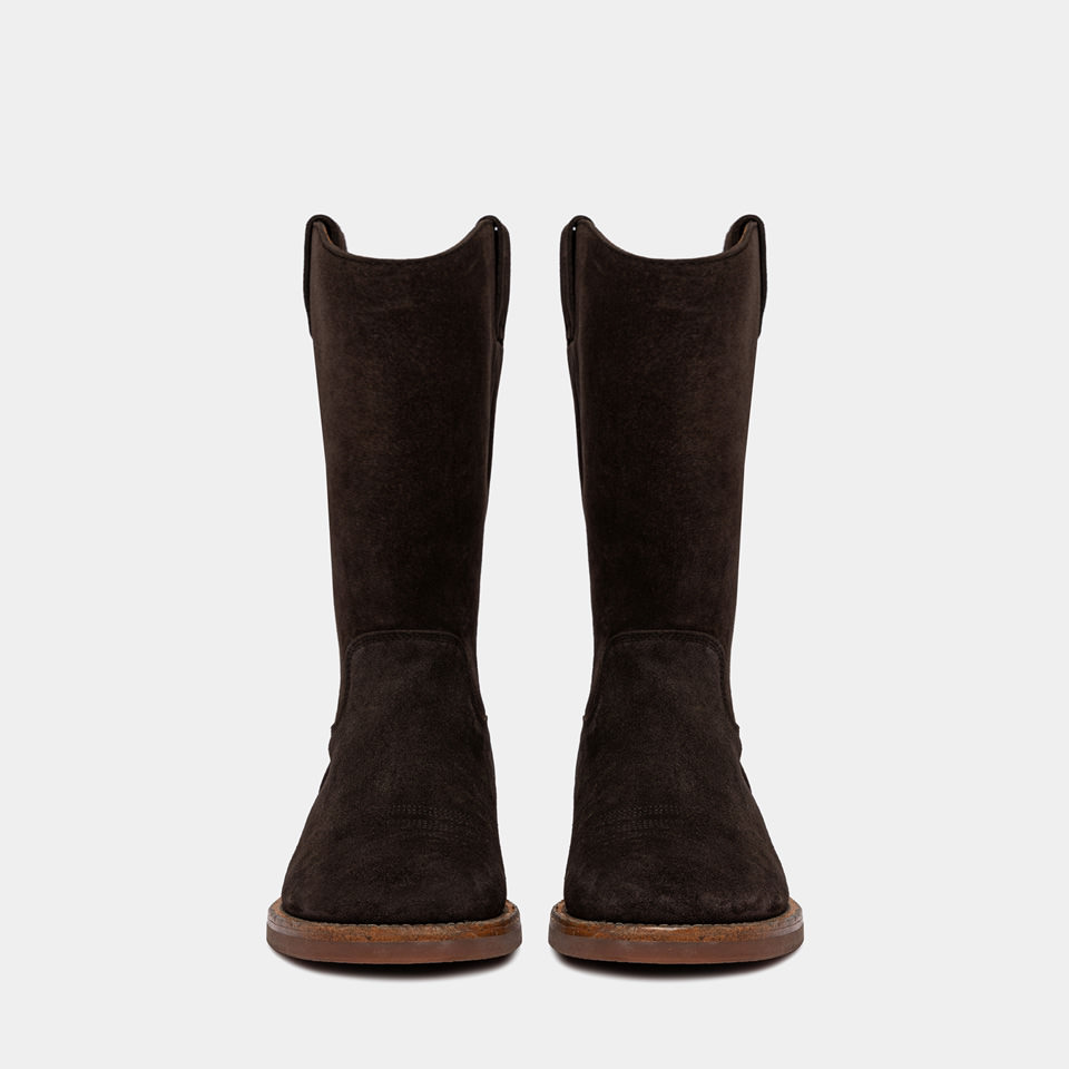 BUTTERO: CHIANTI BOOTS IN MOKA BROWN SUEDE