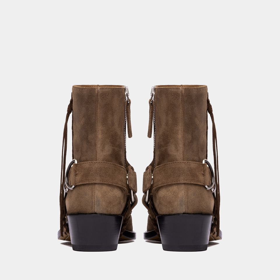 BUTTERO: DALTON BOOTS IN BROWN SUEDE