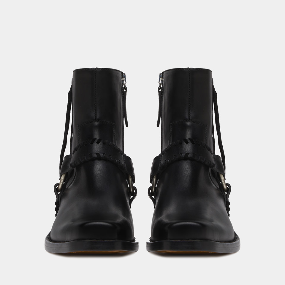 BUTTERO: DALTON BOOTS IN BLACK LEATHER 