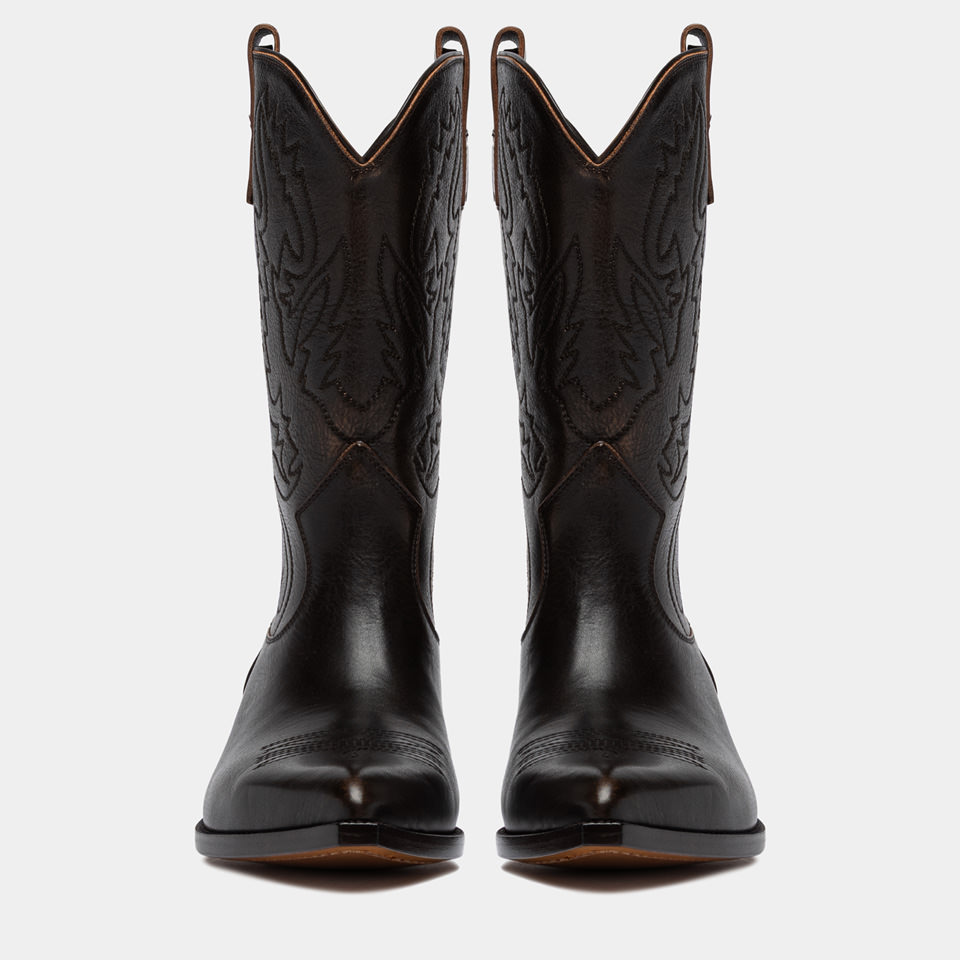 BUTTERO: STIVALE FLEE IN PELLE AGED NOCE