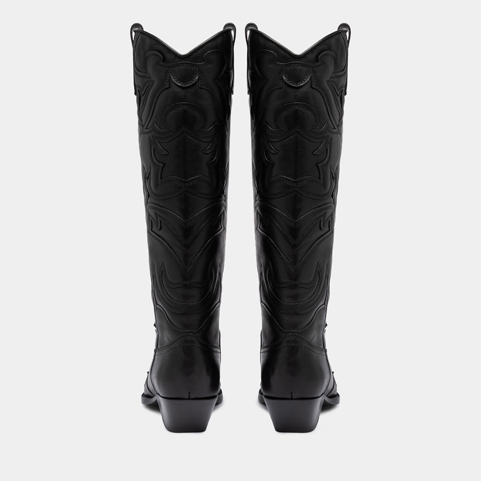 BUTTERO: FLEE BOOTS IN BLACK LEATHER