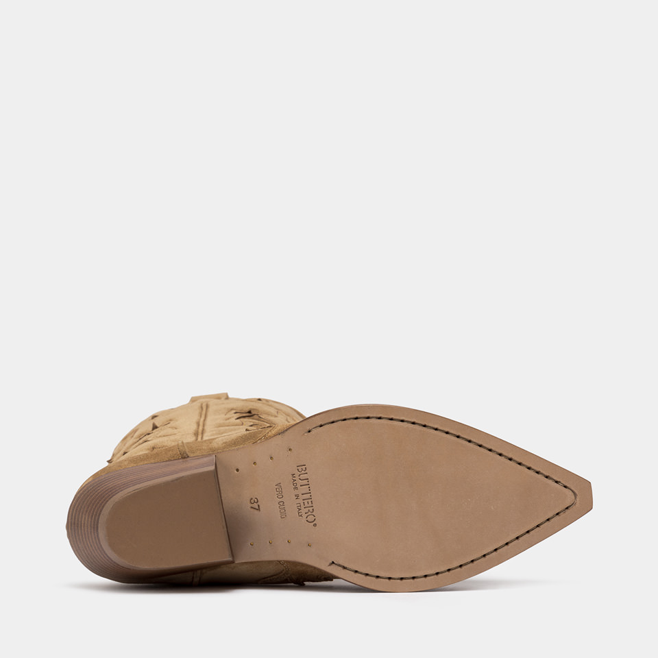 BUTTERO: STIVALE FLEE IN SUEDE RAME