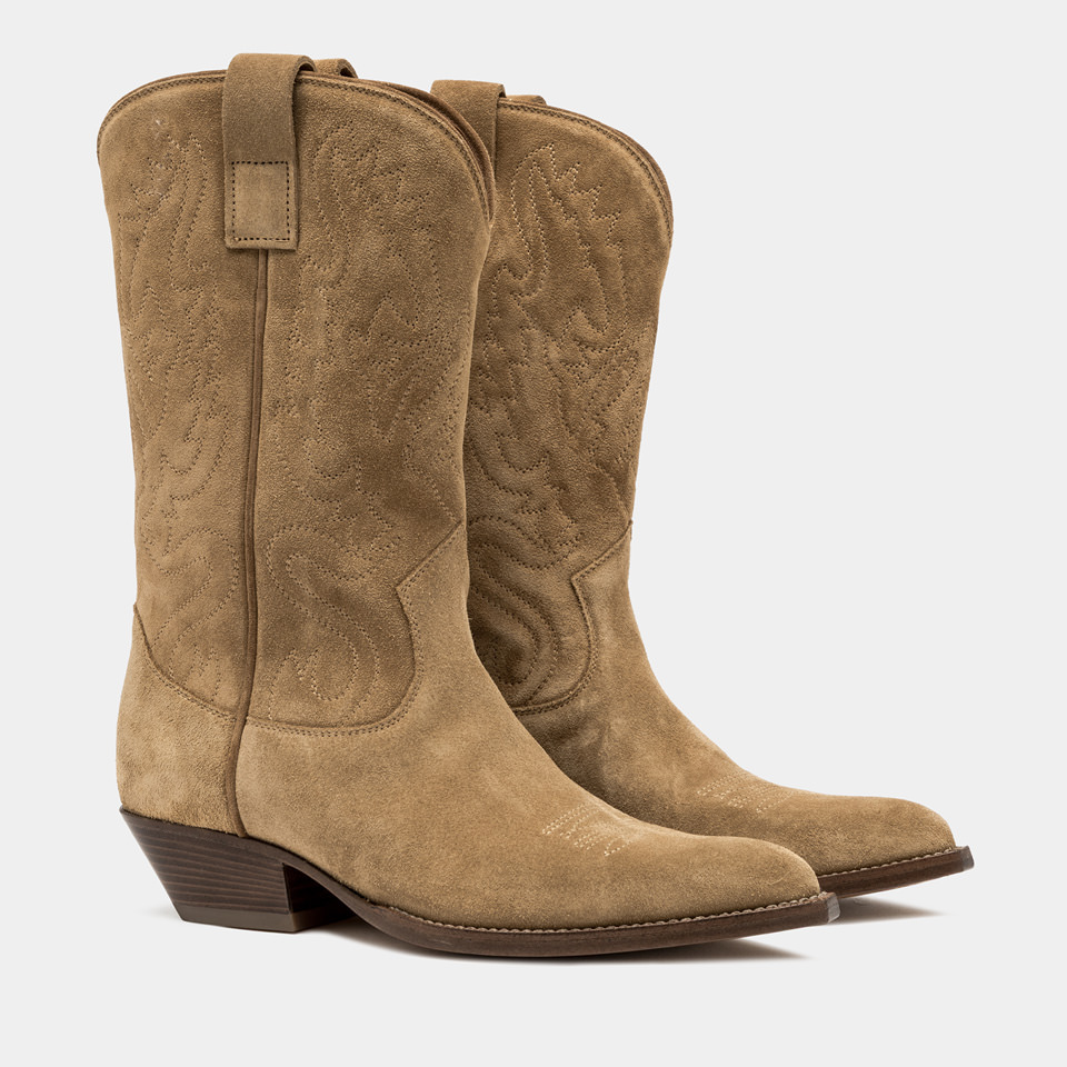 BUTTERO: STIVALE FLEE IN SUEDE RAME