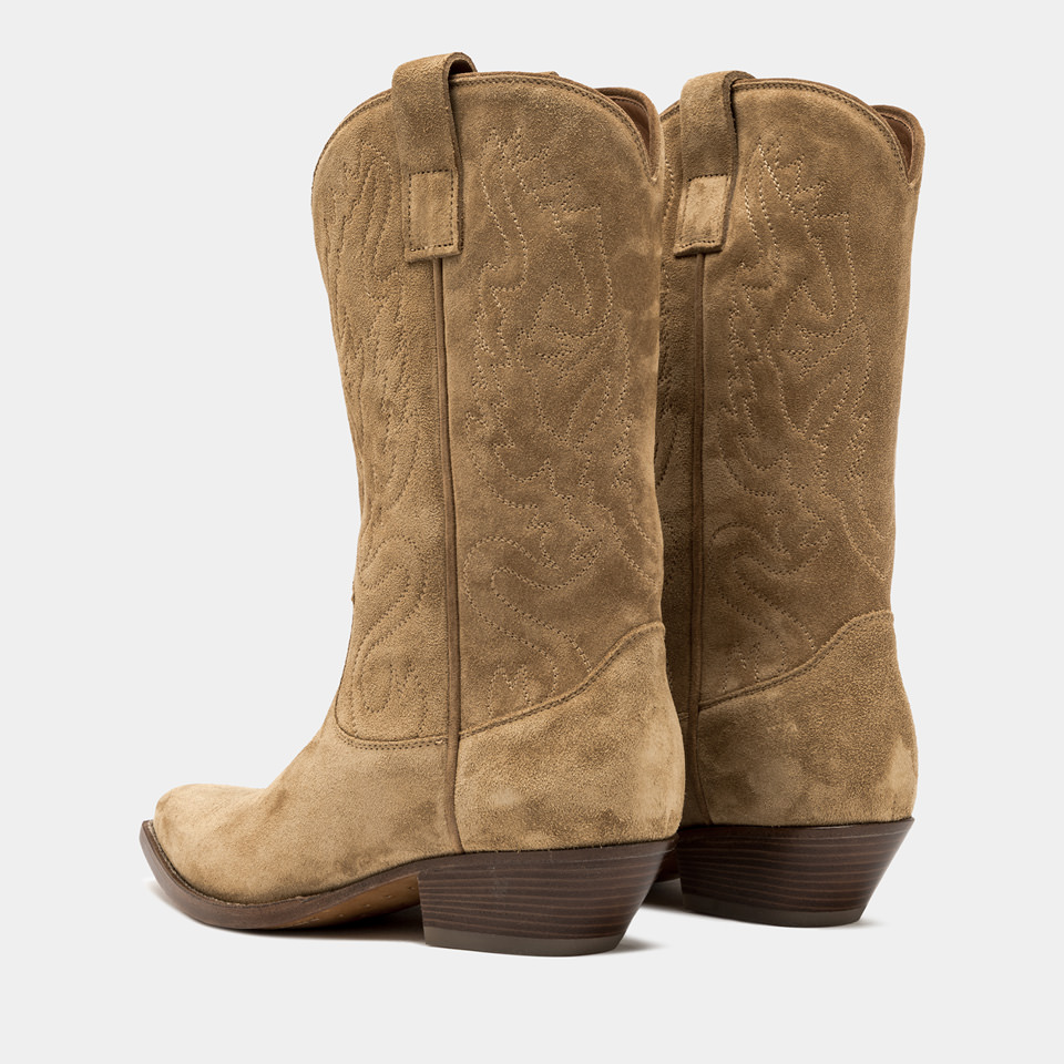 BUTTERO: STIVALE FLEE IN SUEDE RAME