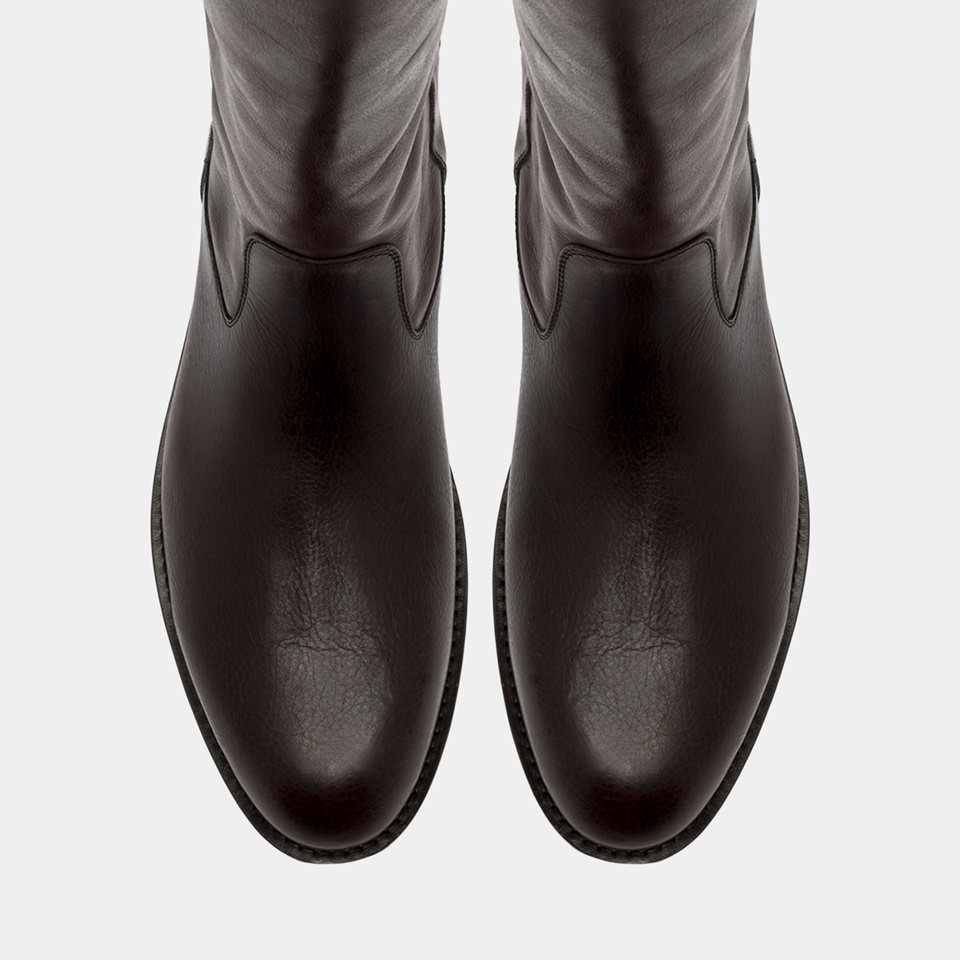 BUTTERO: BOTTES FLOYD EN CUIR EBONY