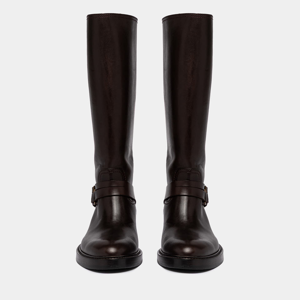 BUTTERO: LAYDEE BOOTS IN BROWN LEATHER