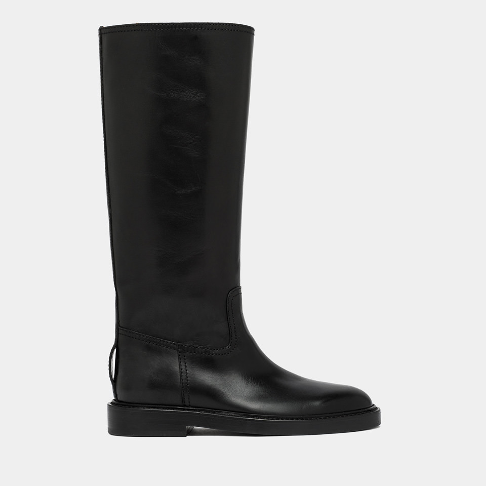 BUTTERO: LAYDEE BOOTS IN BLACK LEATHER
