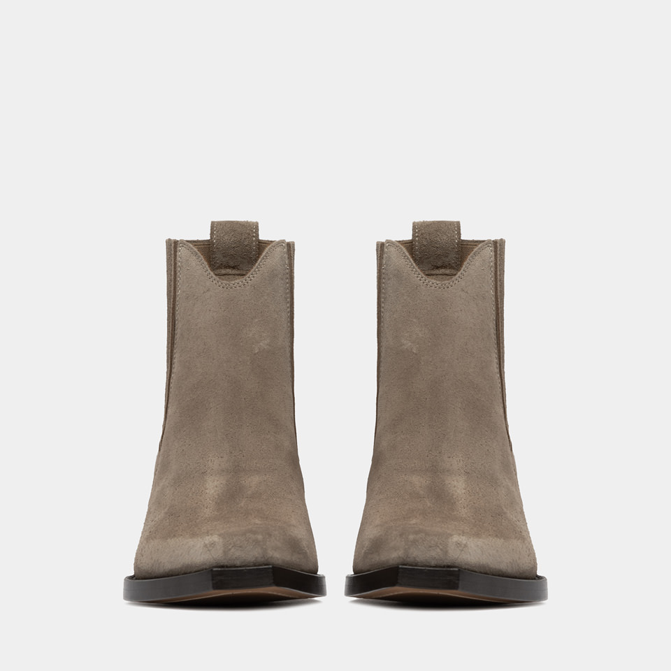 BUTTERO: STIVALETTO ERIN IN SUEDE SAND