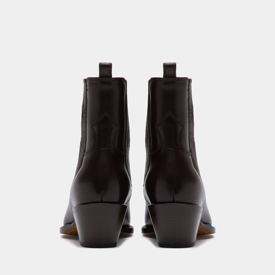 BUTTERO: BOTTINE ANNIE EN CUIR EBONY
