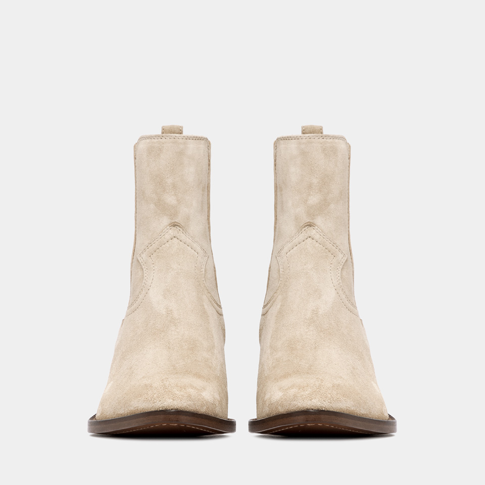 BUTTERO: ANNIE BOOTS IN COOKIE BROWN SUEDE