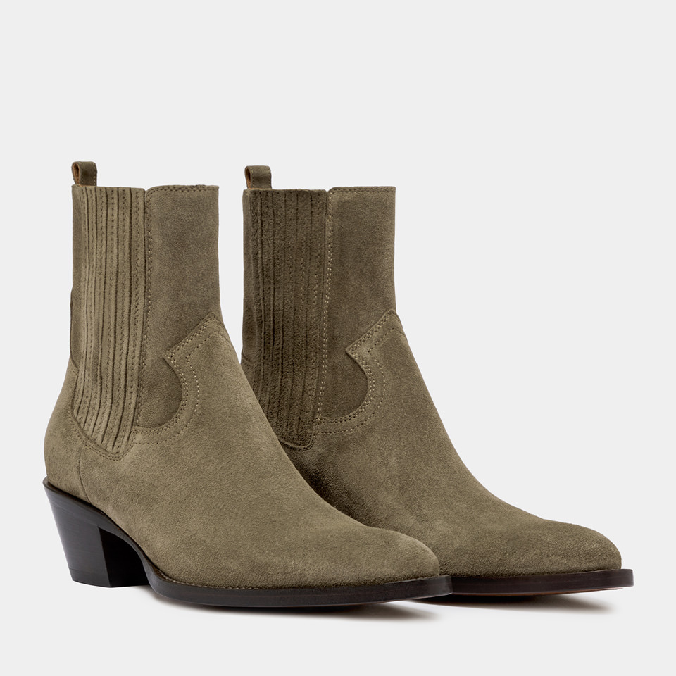 BUTTERO: ANNIE BOOTS IN FOREST SUEDE