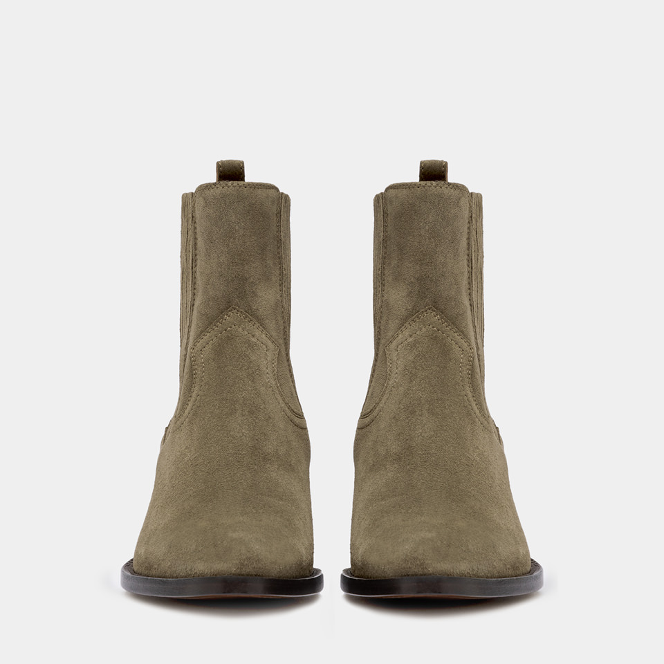 BUTTERO: ANNIE BOOTS IN FOREST SUEDE