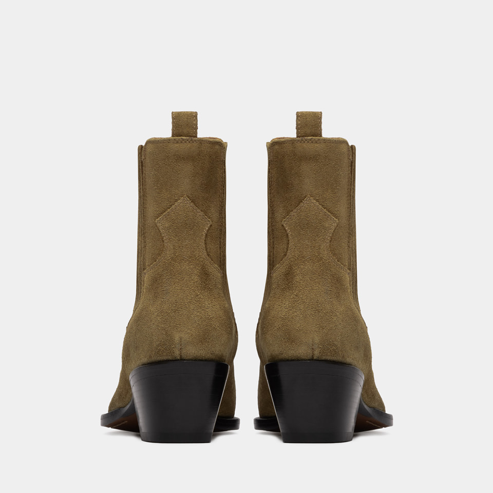 BUTTERO: ANNIE BOOTS IN COPPER BROWN SUEDE