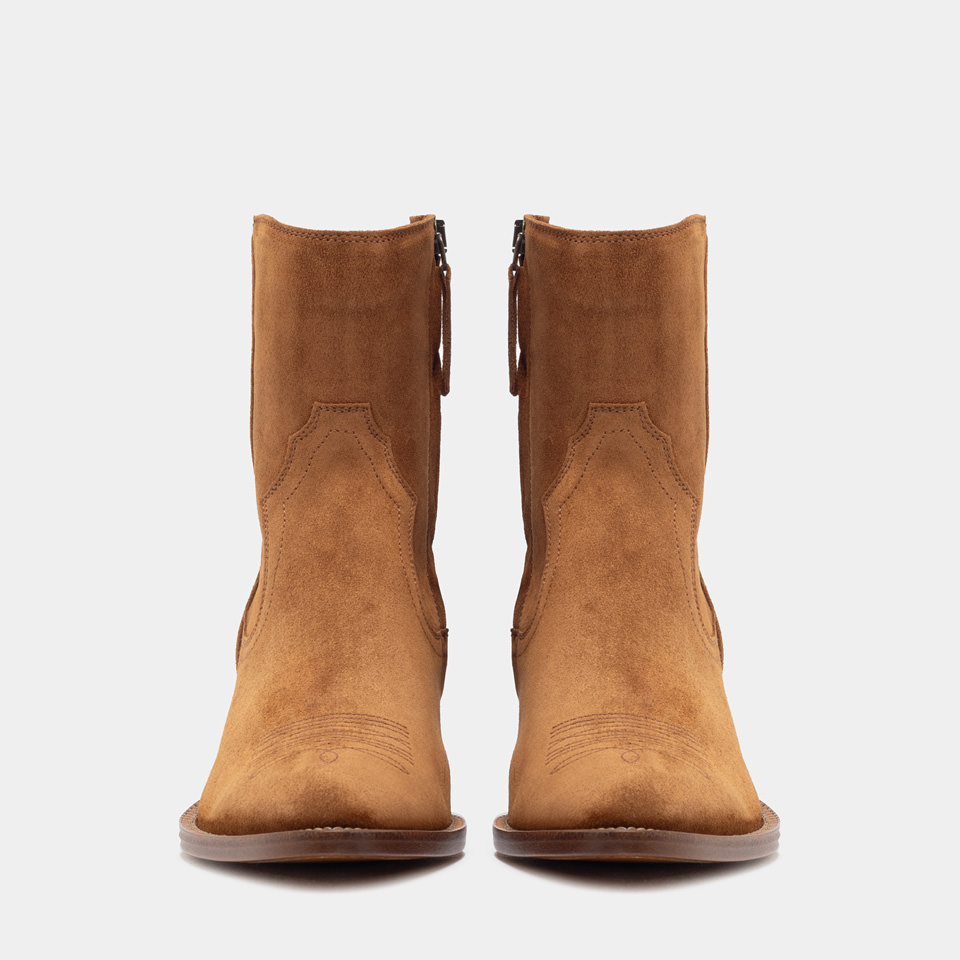 BUTTERO: BOTTINE ANNIE EN DAIM CUIVRE