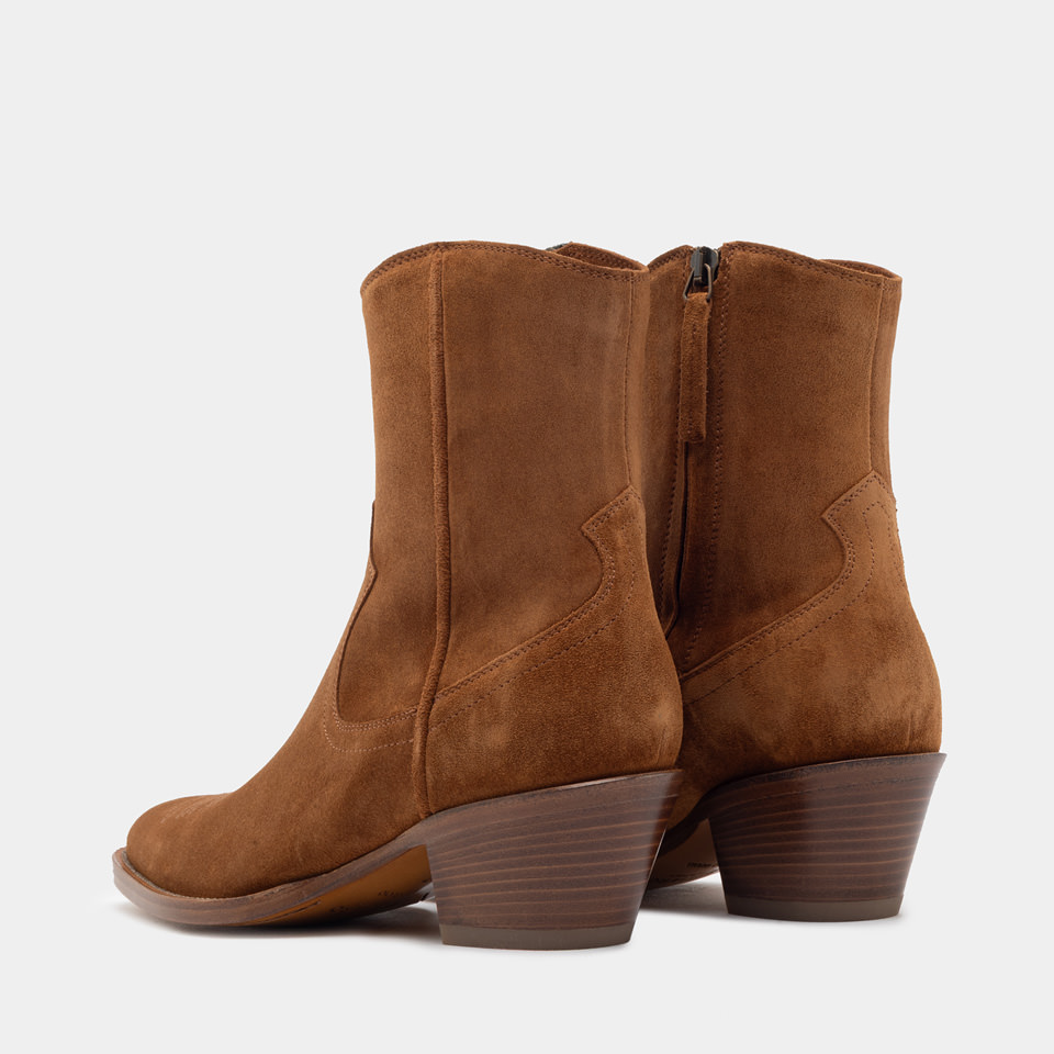 BUTTERO: BOTTINE ANNIE EN DAIM CUIVRE