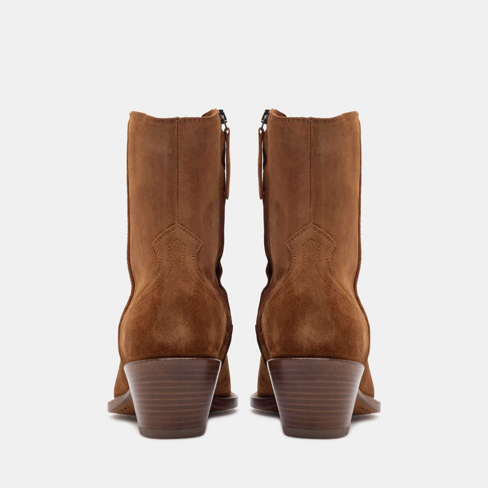 BUTTERO: BOTTINE ANNIE EN DAIM CUIVRE