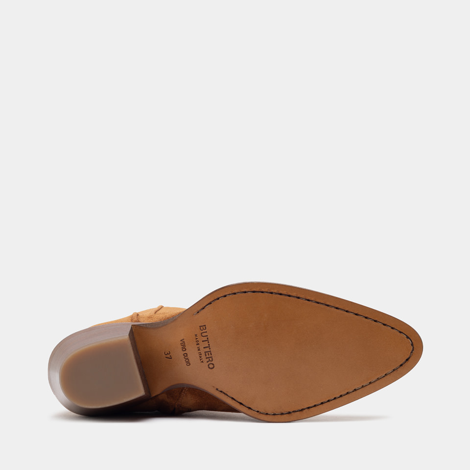 BUTTERO: BOTTINE ANNIE EN DAIM CUIVRE