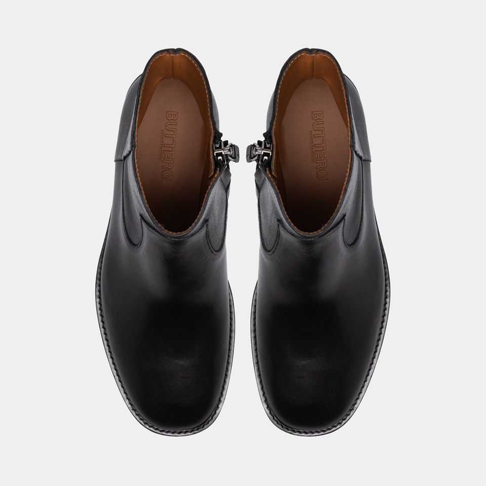 BUTTERO: STIVALETTO CASENTINO IN PELLE NERO