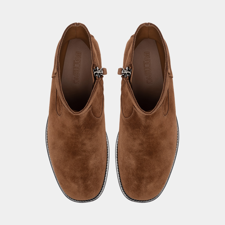 BUTTERO: BOTTINE CASENTINO EN DAIM MARRON