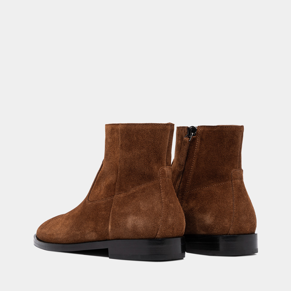 BUTTERO: BOTTINE CASENTINO EN DAIM MARRON