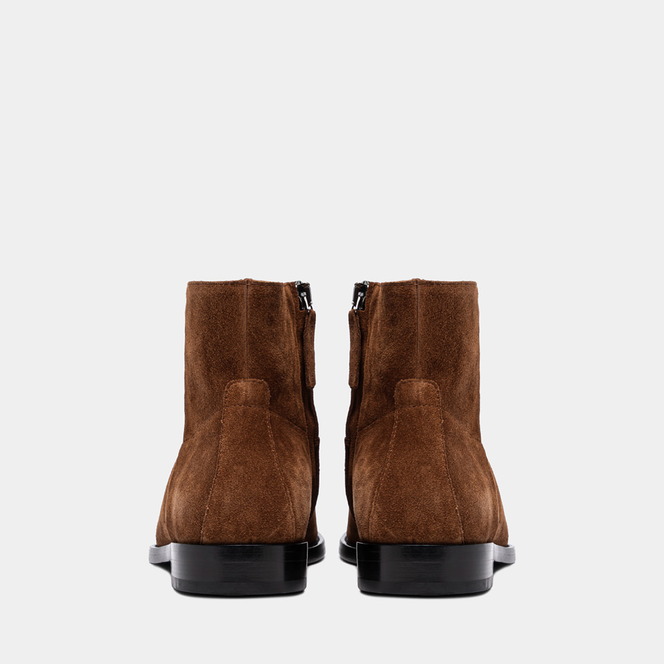 BUTTERO: BOTTINE CASENTINO EN DAIM MARRON
