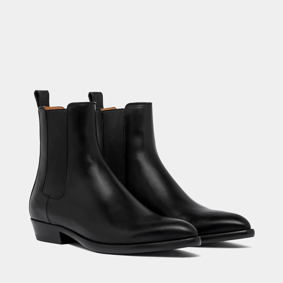 BUTTERO: BOTTINE FARGO EN CUIR NOIR