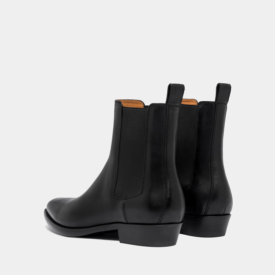 BUTTERO: BOTTINE FARGO EN CUIR NOIR