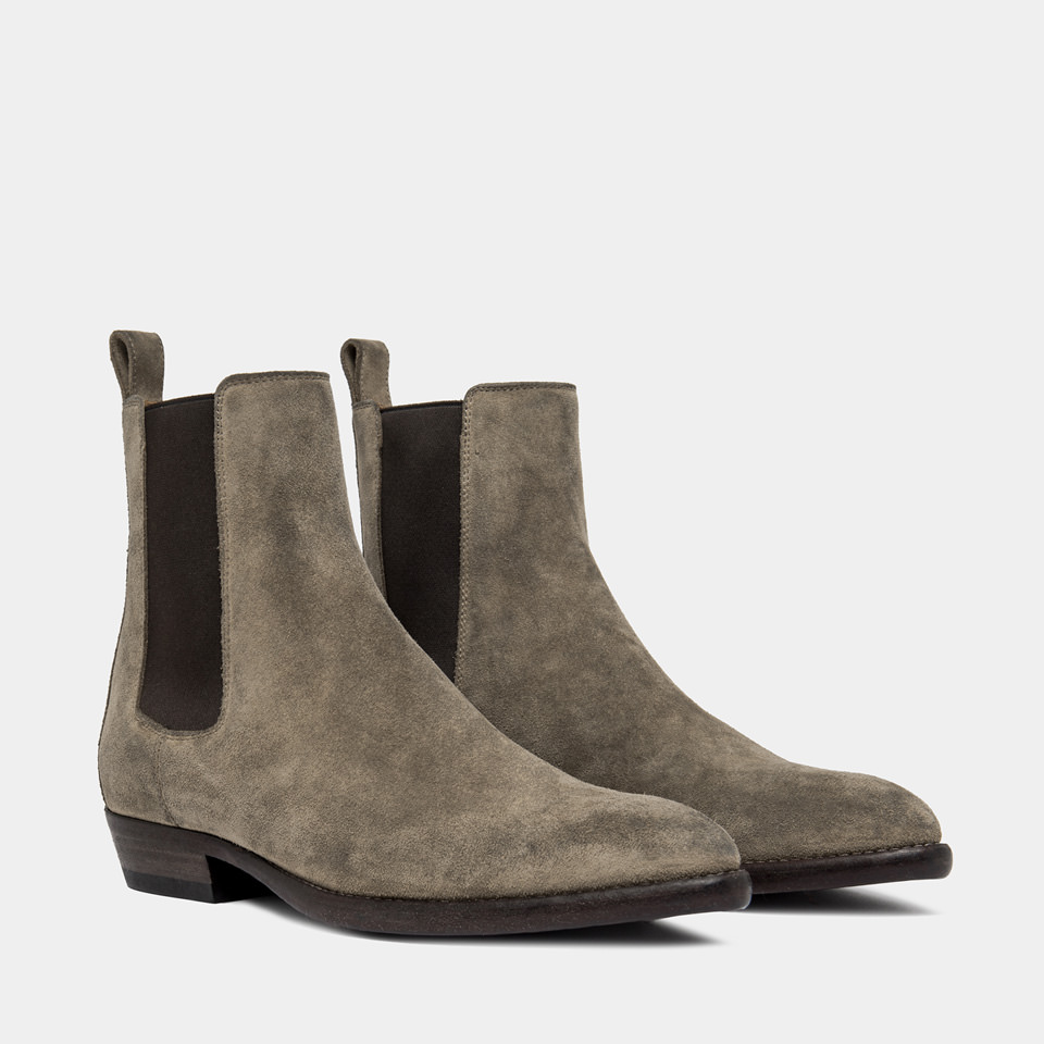 BUTTERO: STIVALETTO FARGO IN SUEDE LEAD GRAY