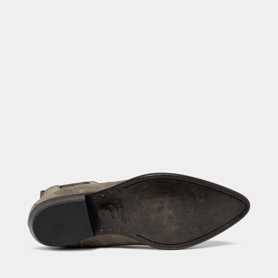 BUTTERO: STIVALETTO FARGO IN SUEDE LEAD GRAY