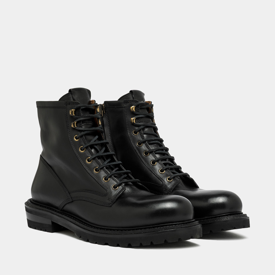 BUTTERO: FIORENTINA ANKLE BOOTS IN BLACK LEATHER