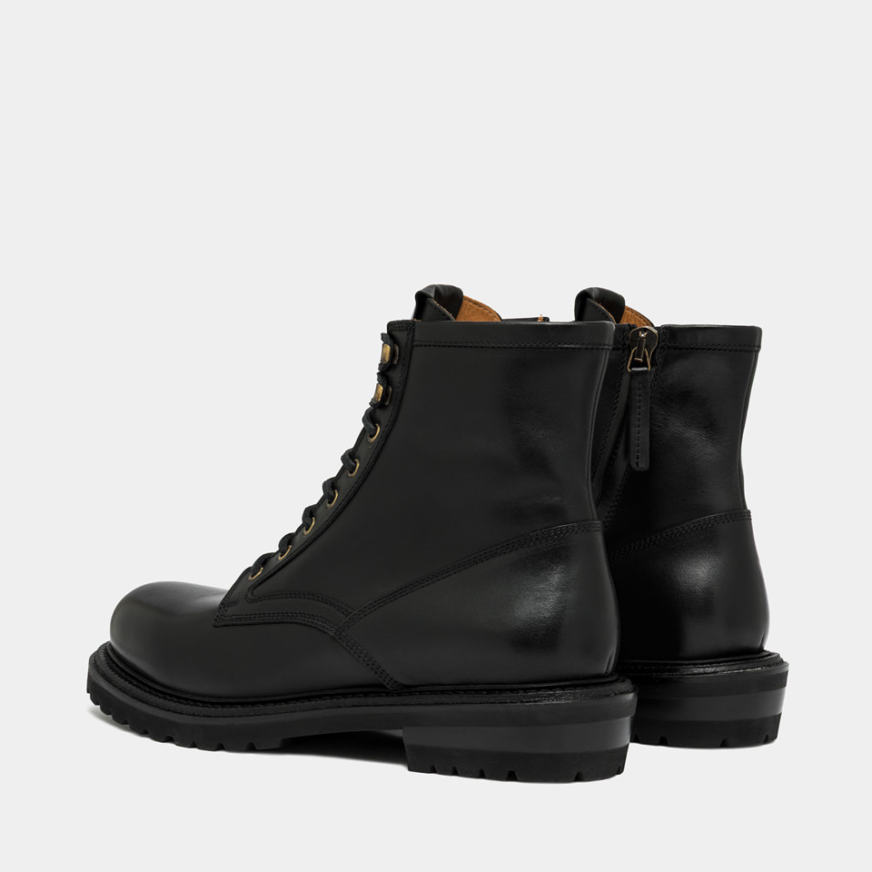 BUTTERO: FIORENTINA ANKLE BOOTS IN BLACK LEATHER