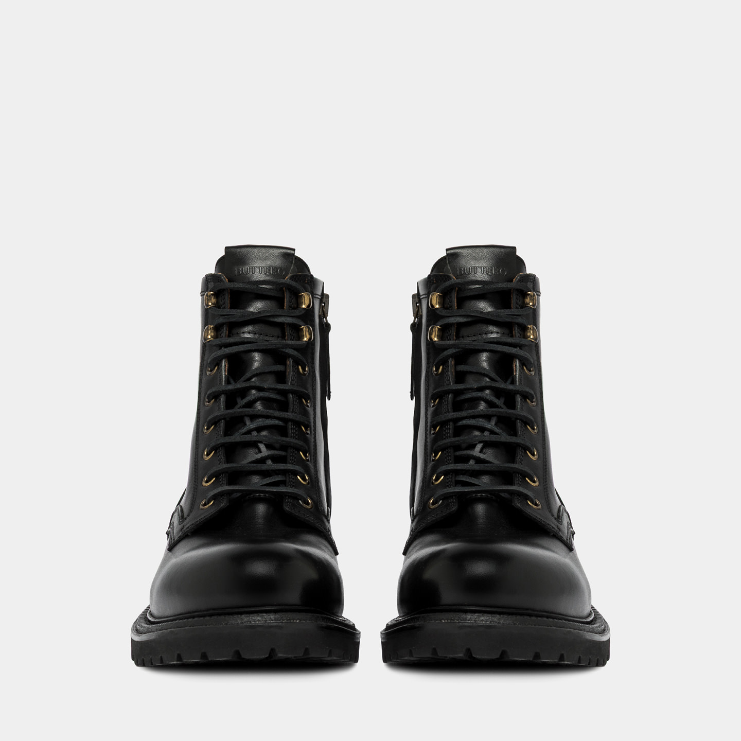 BUTTERO FIORENTINA ANKLE BOOTS IN BLACK LEATHER B11710ETRU-UG1/01-NERO