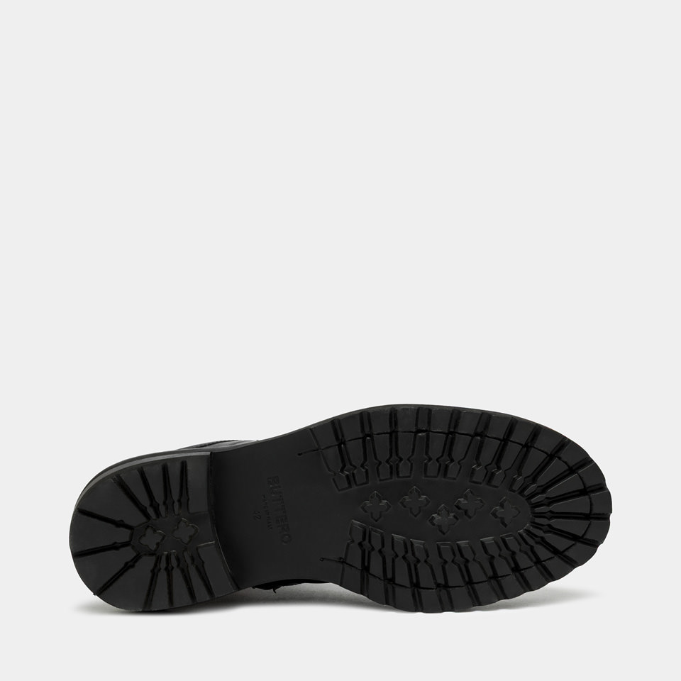 BUTTERO: FIORENTINA ANKLE BOOTS IN BLACK LEATHER
